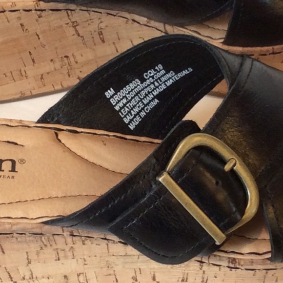 Born Black Wedge Sandals - Picture 3 of 5